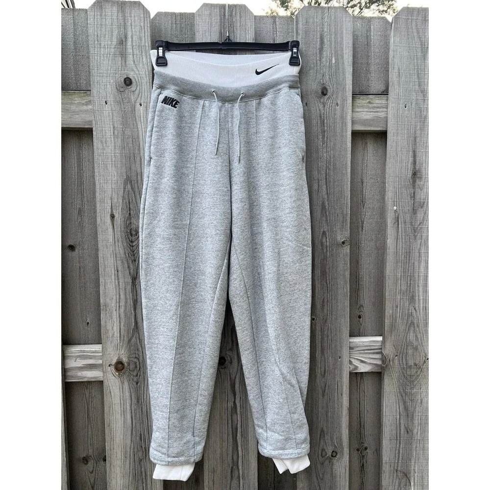 Nike Women's Sportswear Icon Clash Easy Fleece Jogger Pants Womens Small Gray